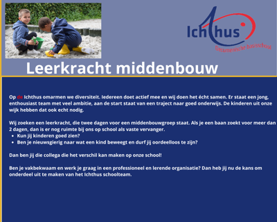 Vacature leerkracht middenbouw